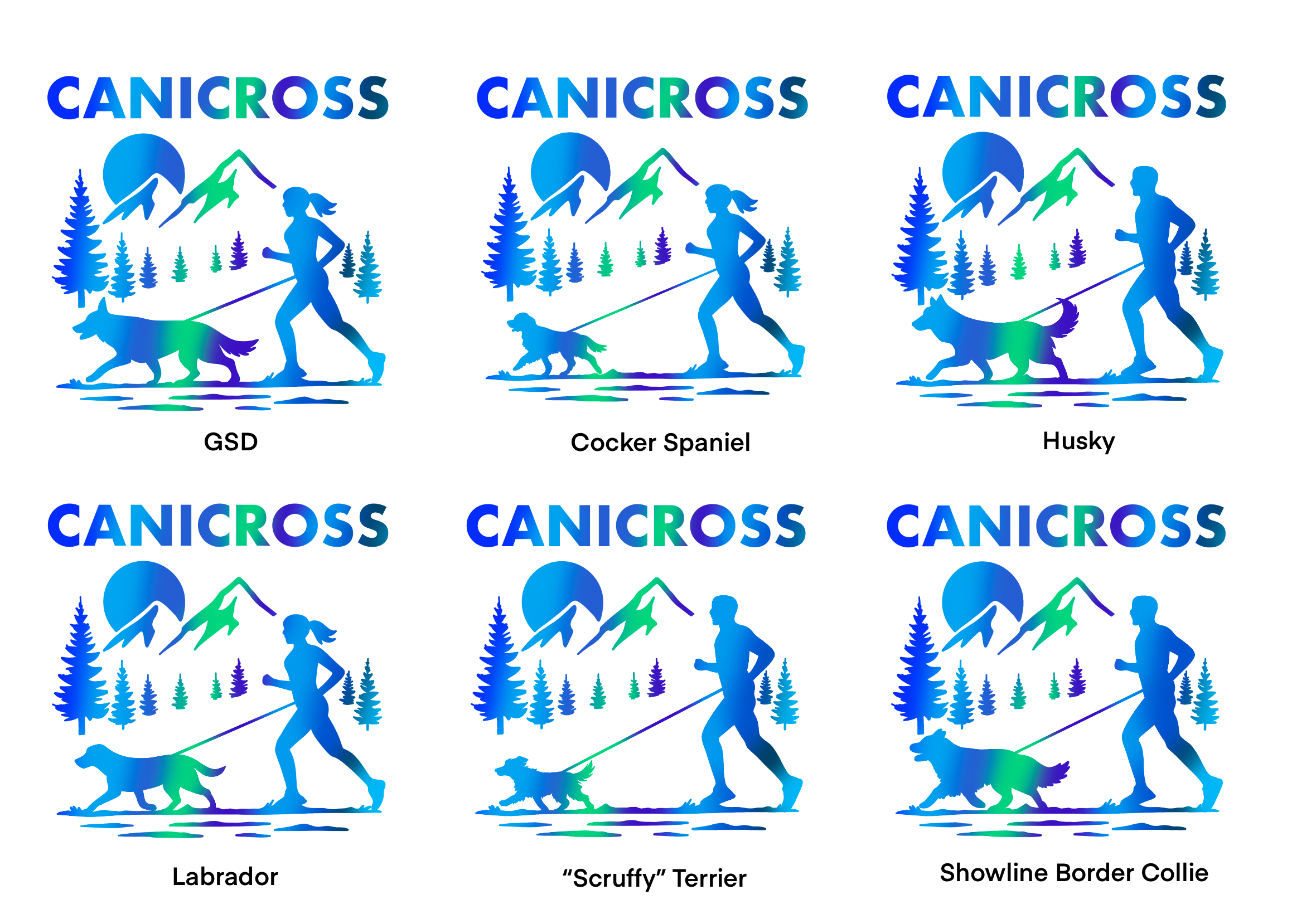 Canicross Hoodie - Blue/Green Image