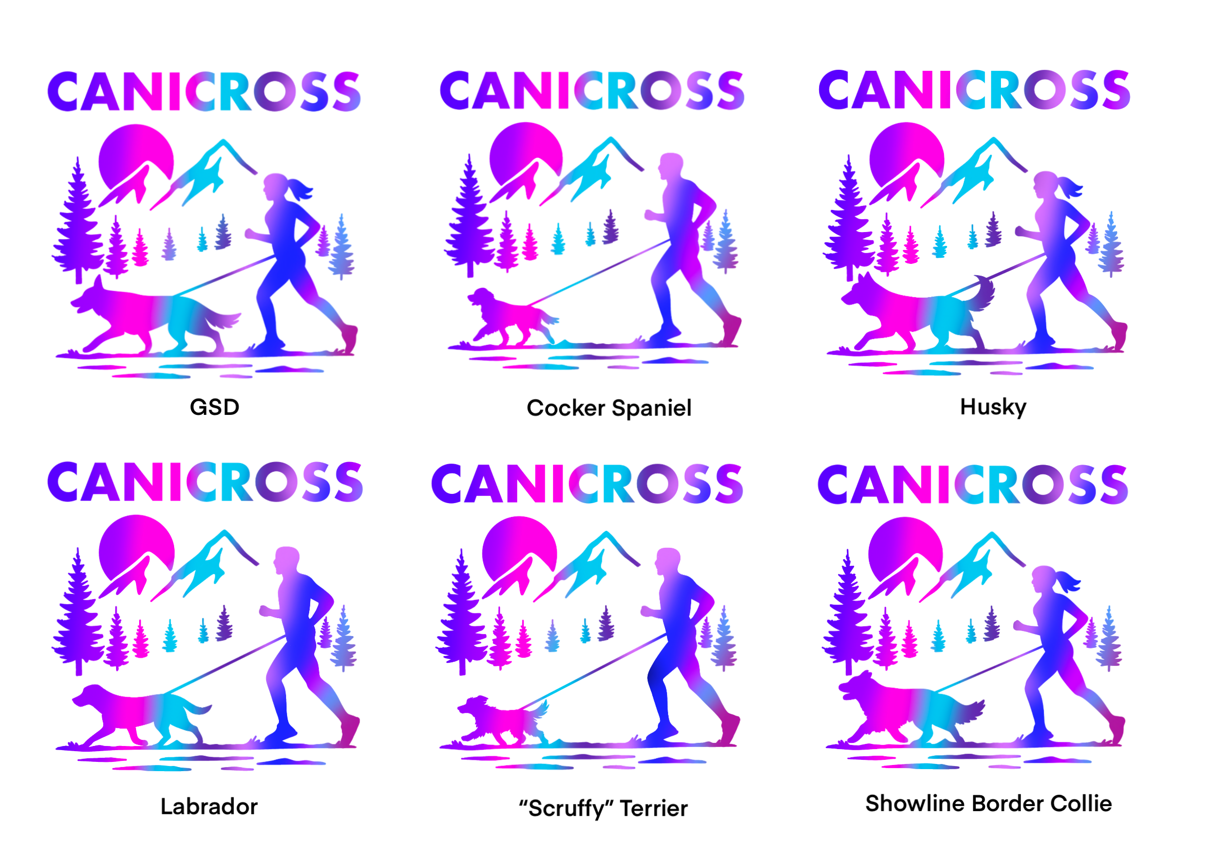 Canicross Hoodie - Pink/Purple Image